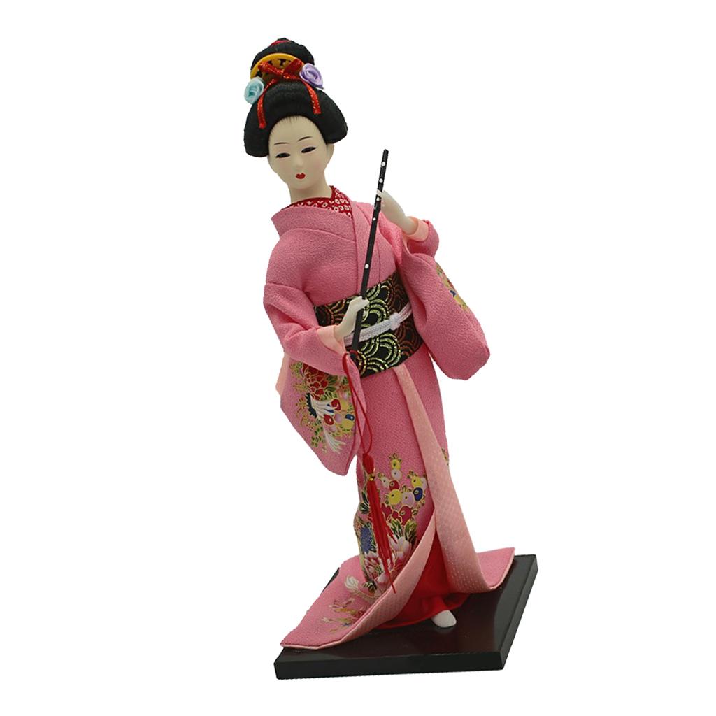 30cm Tall Japanese Vintage Kimono Asian Girl Model Geisha Doll Figurine B