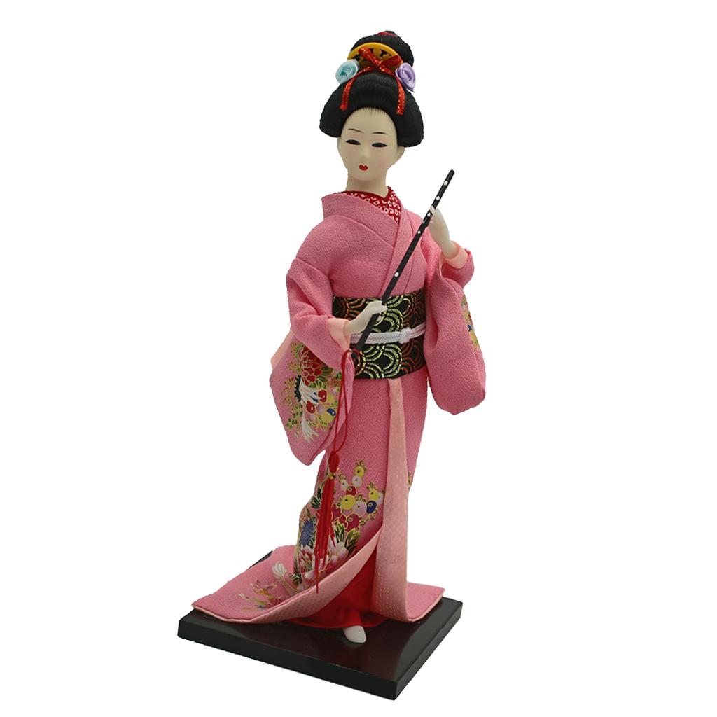 30cm Tall Japanese Vintage Kimono Asian Girl Model Geisha Doll Figurine B