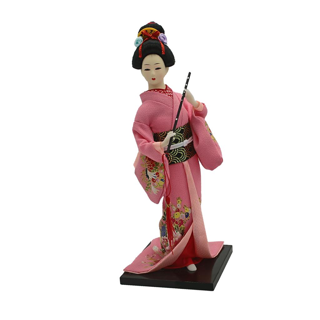 30cm Tall Japanese Vintage Kimono Asian Girl Model Geisha Doll Figurine B