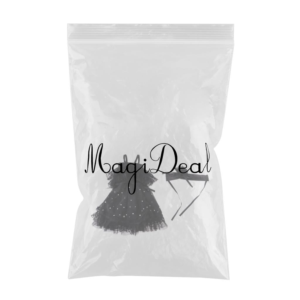 Lovely Black Doll Dress Skirt for 60cm Night Lolita Doll Clothes Accessories