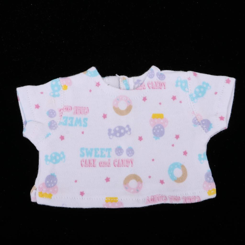 Short Sleeve Sweet Loungewear Clothes fr 1/6 BJD Ball Jointed Doll Accessory