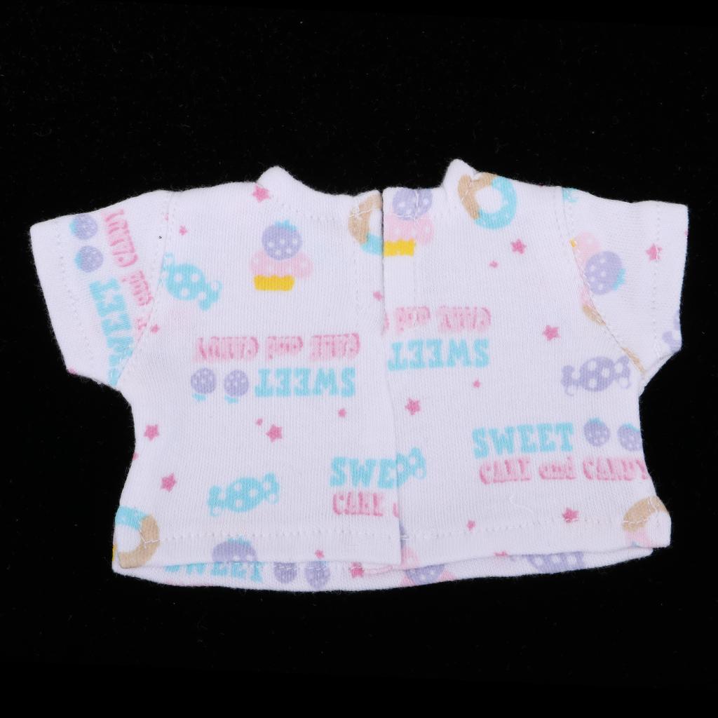 Short Sleeve Sweet Loungewear Clothes fr 1/6 BJD Ball Jointed Doll Accessory