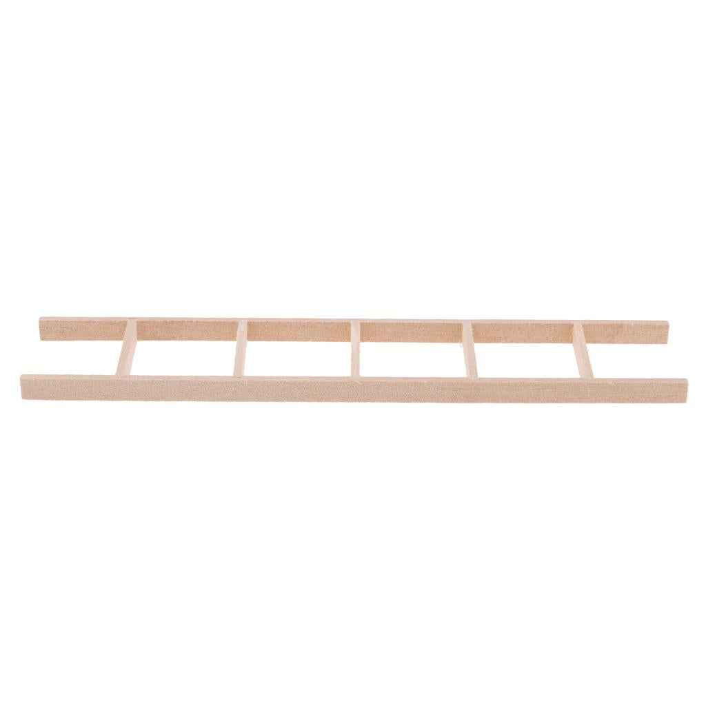 Miniature Straight Wooden Ladder For Dollhouse Outdoor Accessories 2 Piece
