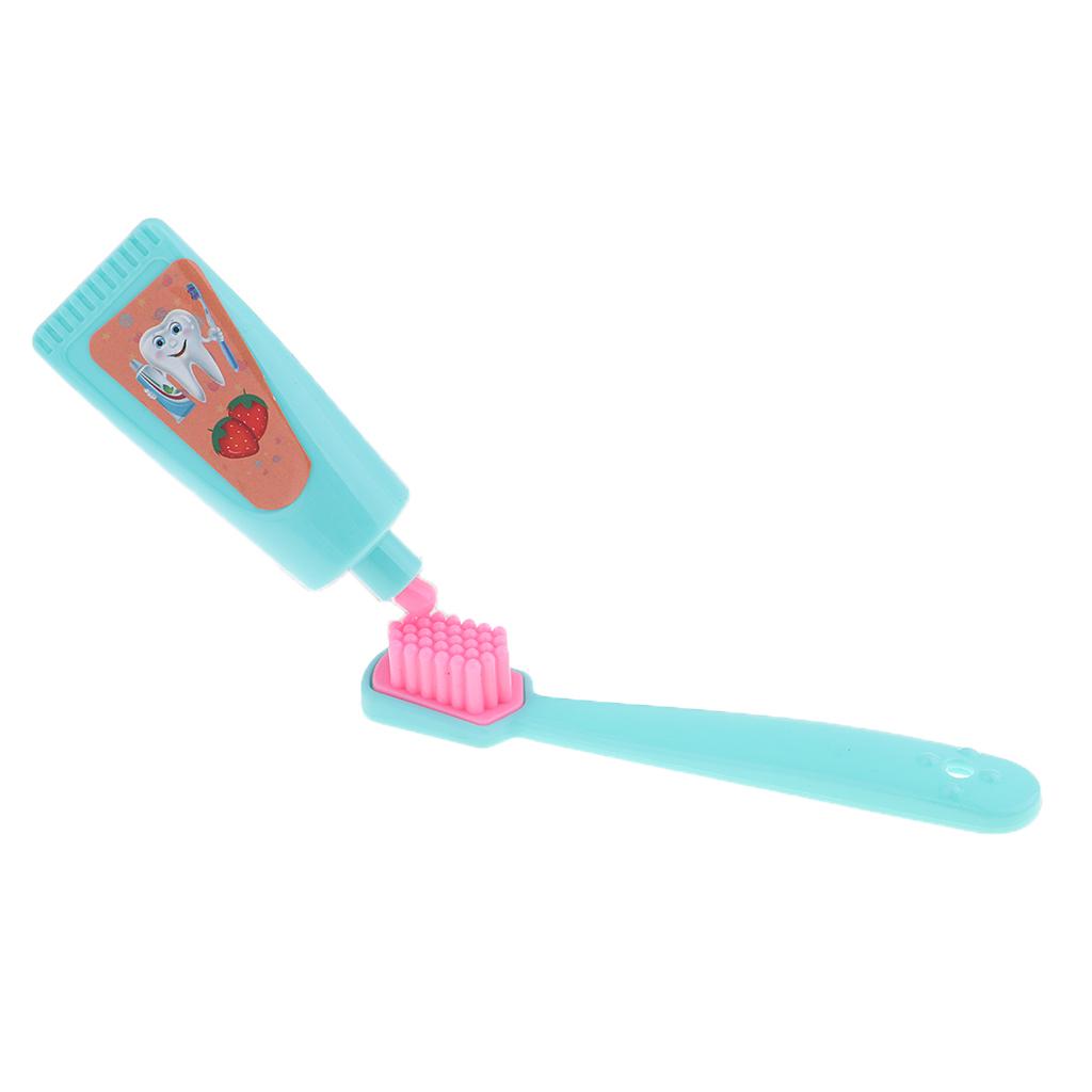 6Pcs Household Toiletries Toothbrush Teeth Soap for 25cm Mellchan Doll Green