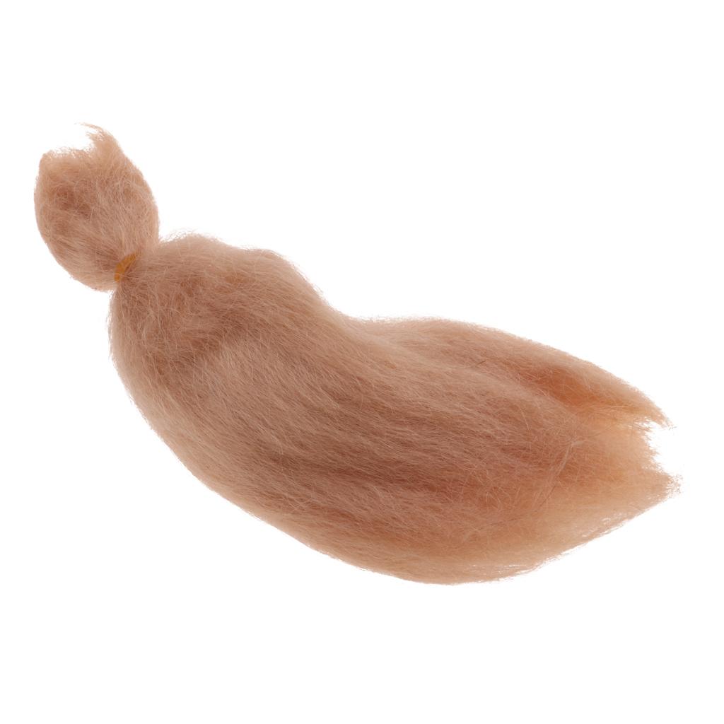 23cm DIY Wig Straight Hair for Newborn Baby Doll Accs DIY Making Golden
