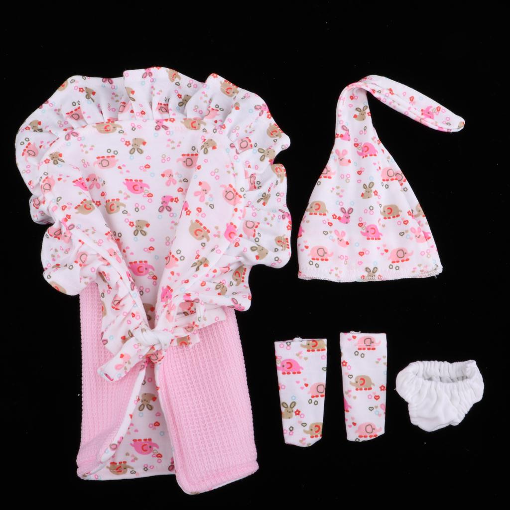 Cotton Hat Blanket Underpants Set for 26-28cm Newborn Baby Doll Clothes Accs
