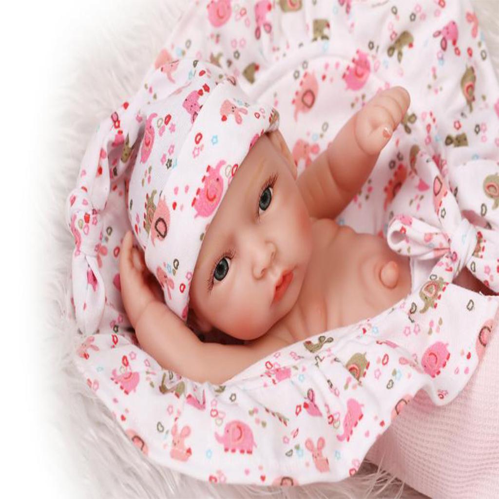 Cotton Hat Blanket Underpants Set for 26-28cm Newborn Baby Doll Clothes Accs