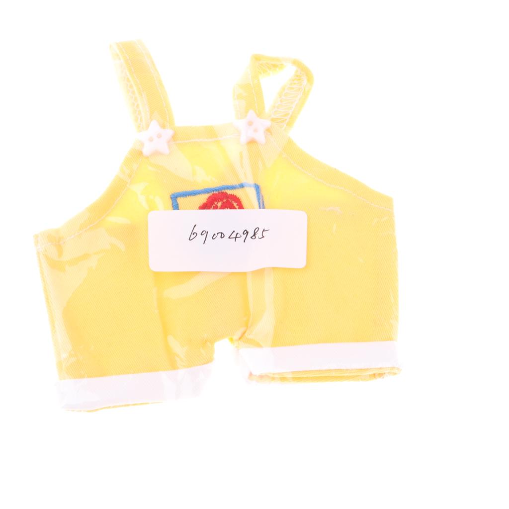 Lovely Flower Overalls Shoulder Strap Pants For 1/8 BJD MSD BB Dolls Yellow