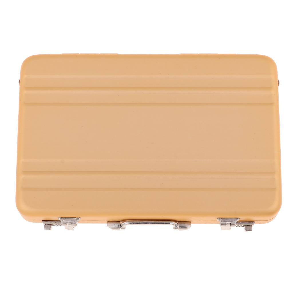 1/12 Dollhouse Miniature Travel Metal Code Suitcase Home Decoration Yellow