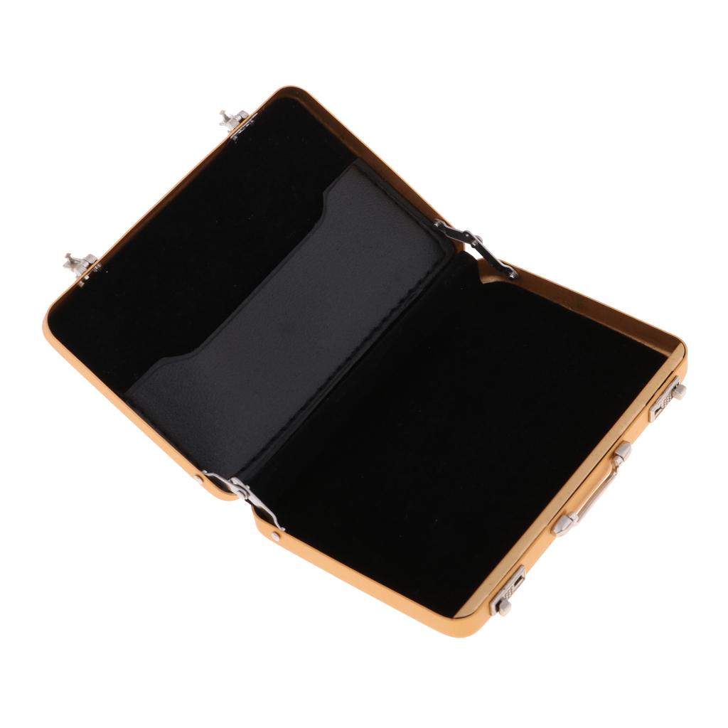1/12 Dollhouse Miniature Travel Metal Code Suitcase Home Decoration Yellow