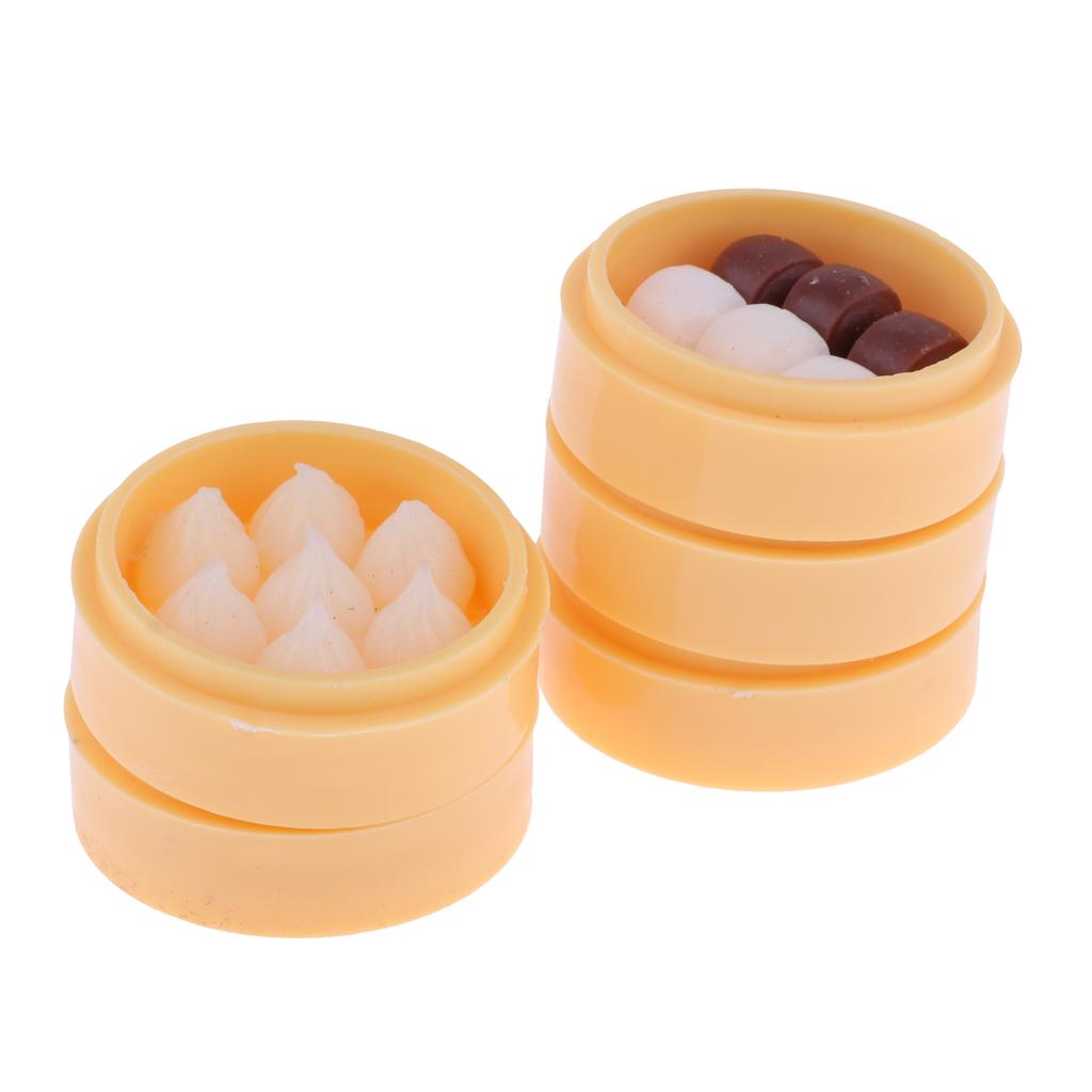 5 Set 1/12 Dollhouse Miniature Kitchen Food Set Steamed Dumplings Dessert #B