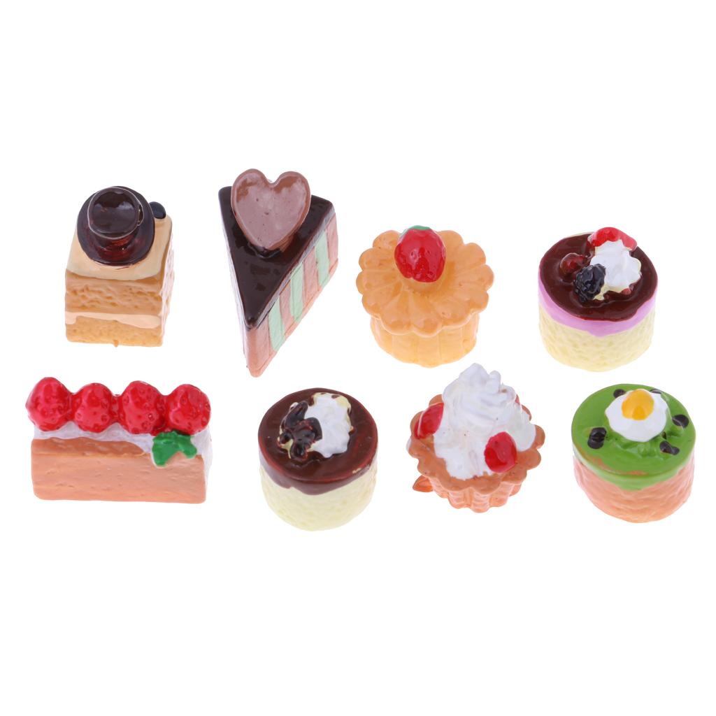 1:12 Miniature Cake Fruit Stand with Cakes Dollhouse Kitchen Accessories