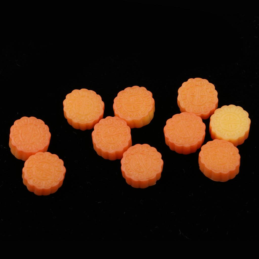 1/12 Dollhouse Miniatures 10pcs Mini Mooncakes Doll House Kitchen Decor