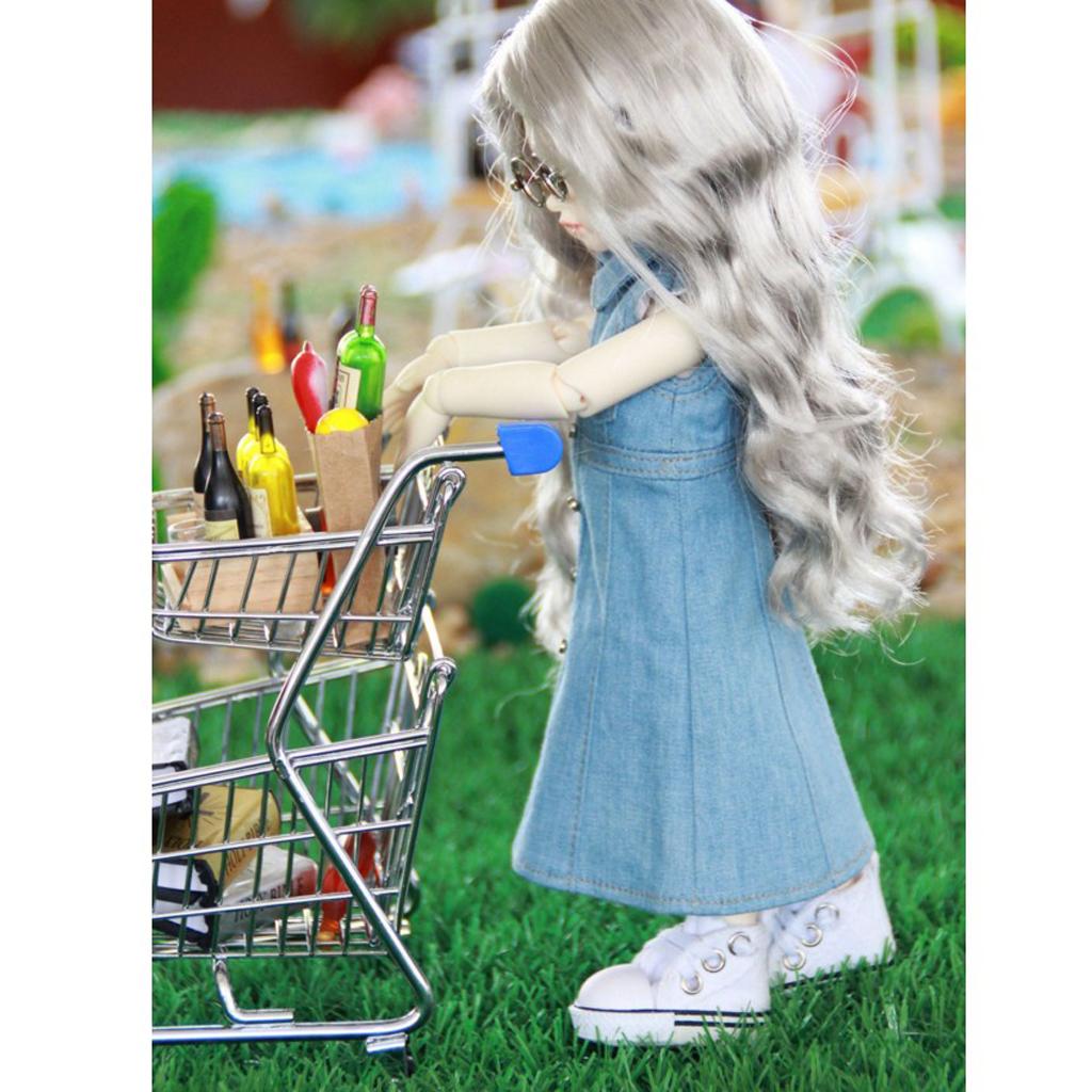 Lovely Doll Clothes Sleeveless Denim Dress for 1/6 BJD Doll Clothing Accs