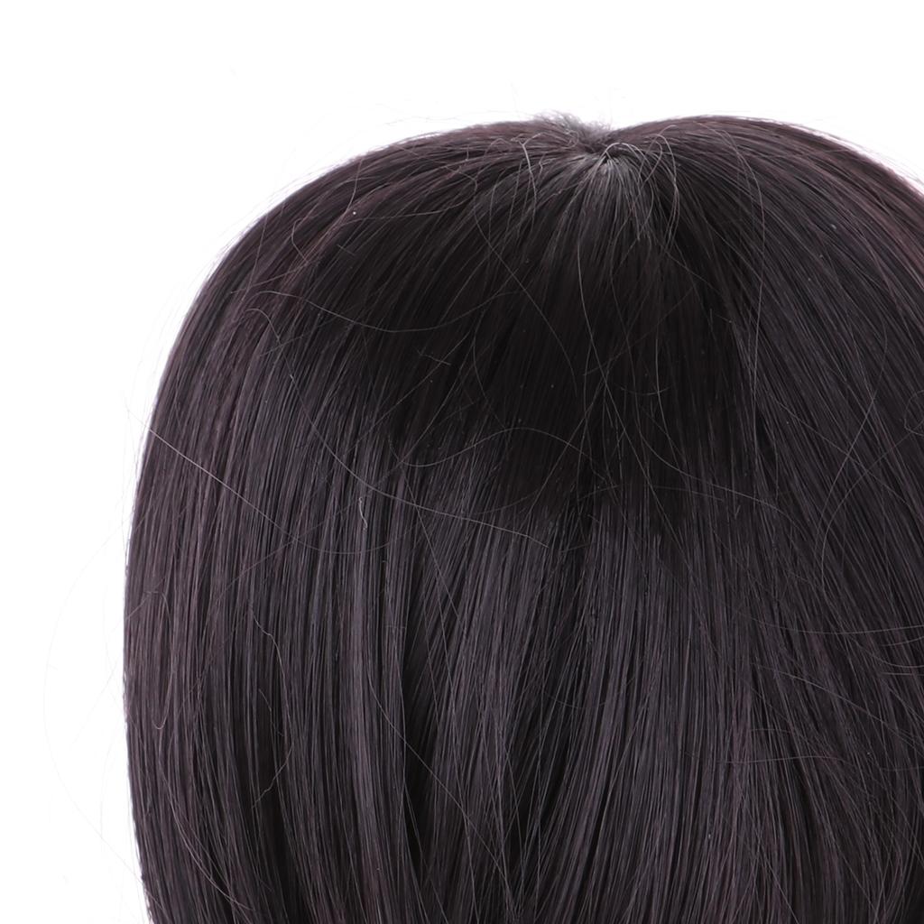 Cute Bangs Short Hair Hairpiece for Doll DIY Making Accs Black Brown