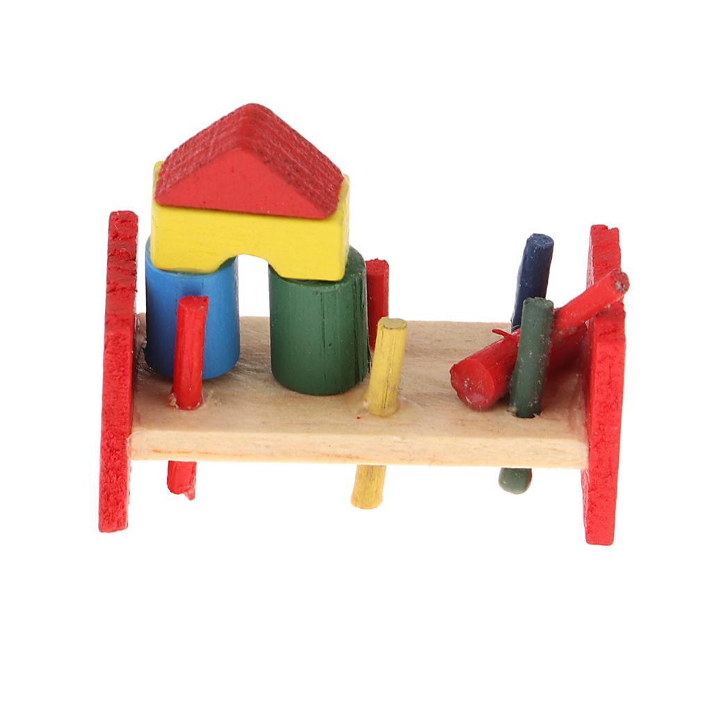 1:12 Scale Doll House Miniature Decor Wooden Building Blocks Boat Music Tool