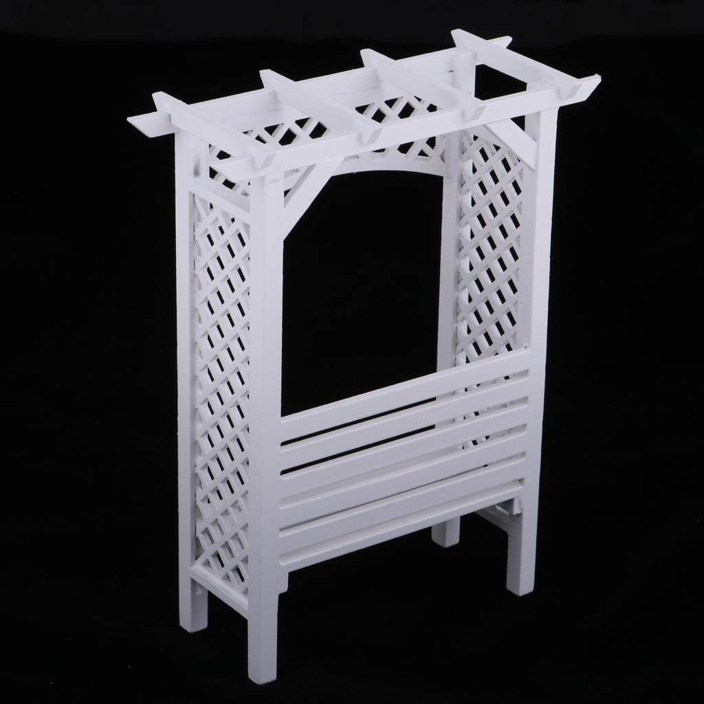 1/12Dollhouse Miniature Wooden Flower Storage Rack Display Shelf Stand White