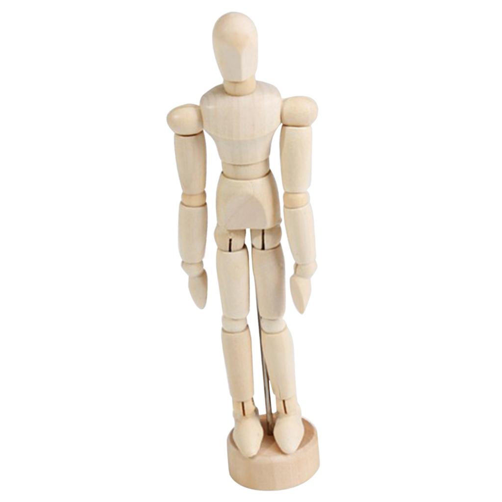 Wooden Figure Doll 8 inch Manikin Mannequin Human Artist Draw Model Unisex