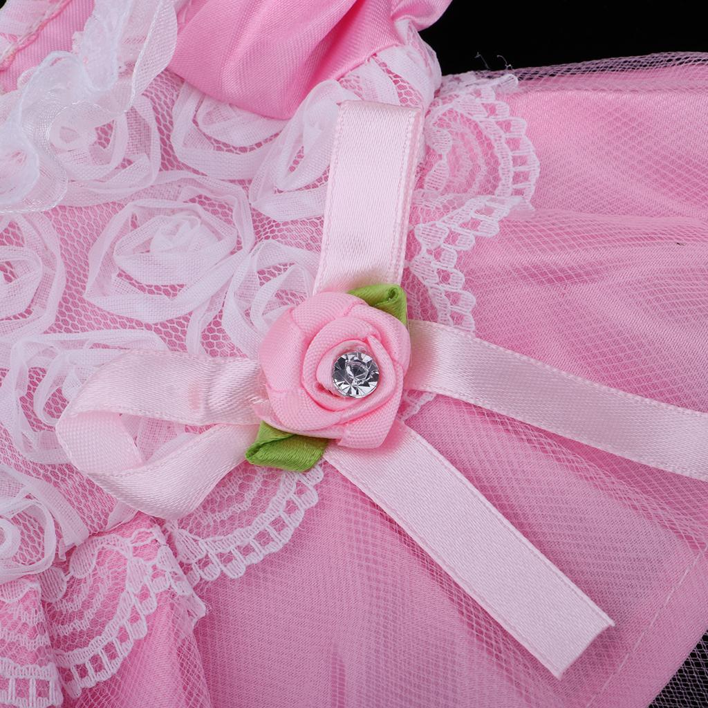 Sweet Doll Lace Rose Dress Skirt with Hairpin for Mellchan Doll Outfit Accs
