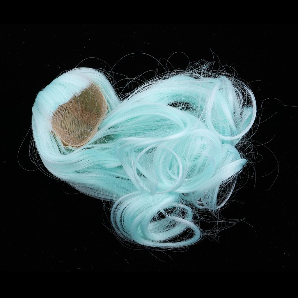 Fashion Dolls Wigs DIY Curly Wig Hairpiece For 1/4 Xinyan Dolls Mint Green