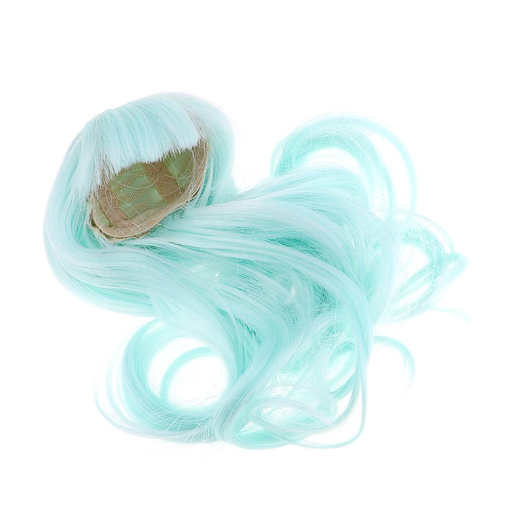 Fashion Dolls Wigs DIY Curly Wig Hairpiece For 1/4 Xinyan Dolls Mint Green