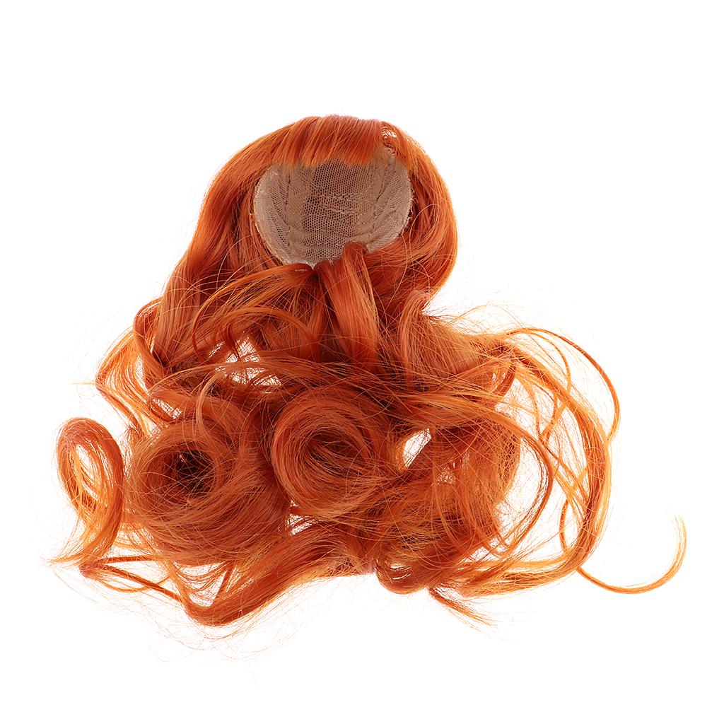 Fashion Dolls Wigs DIY Curly Wig Hairpiece For 1/4 Xinyan Dolls Carroty