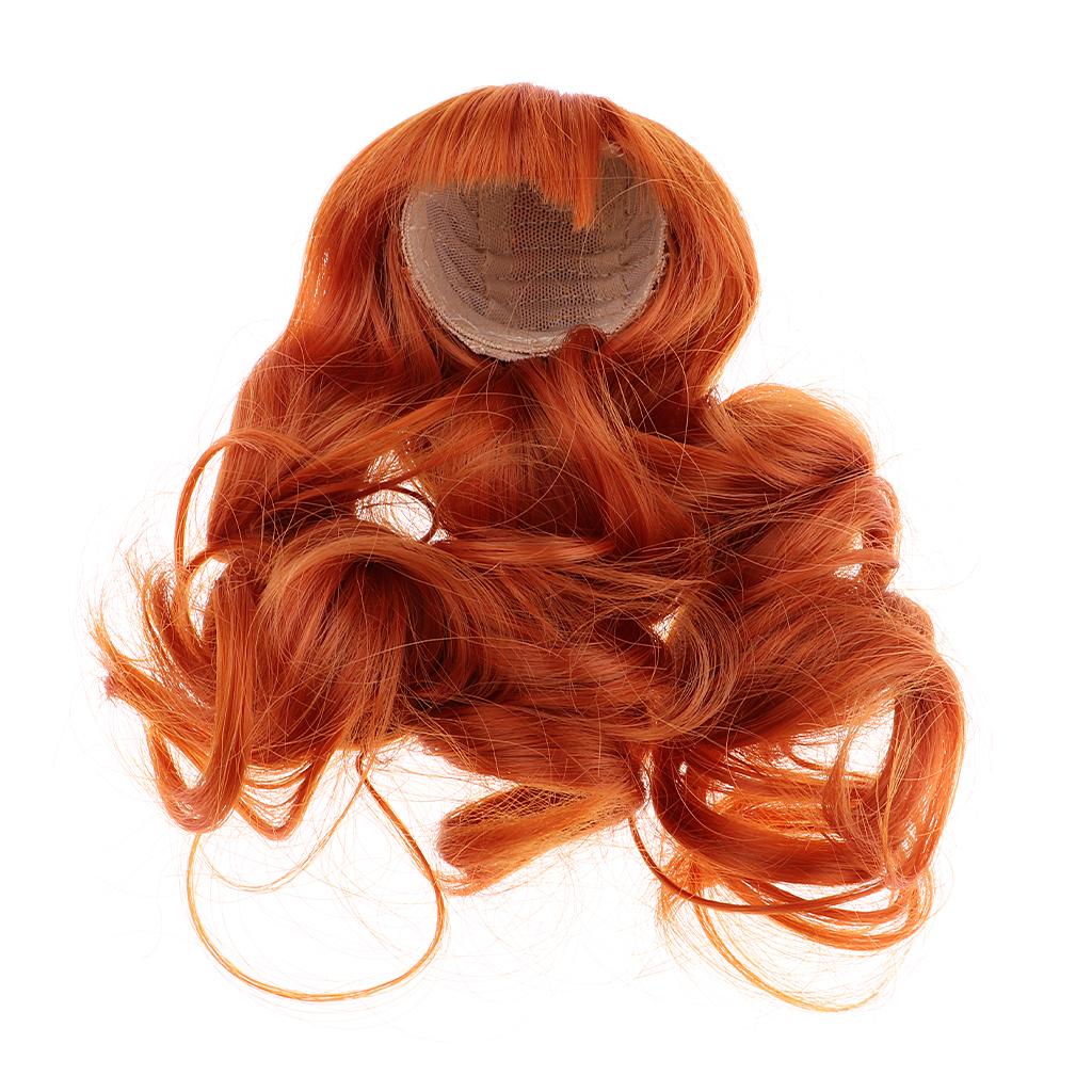 Fashion Dolls Wigs DIY Curly Wig Hairpiece For 1/4 Xinyan Dolls Carroty