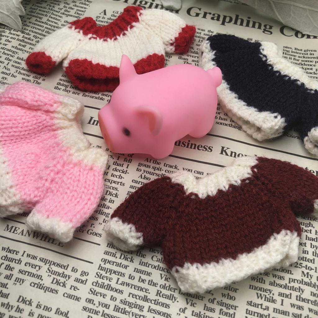 New Clothes Sweater For OB11 Mini Blythe Doll Knitted Woven Tops Burgundy