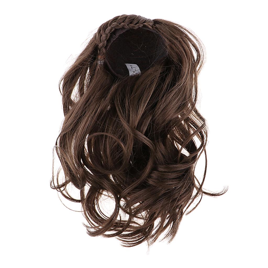 Big Wavy Curls Long Hairpiece Wig With Bangs For 1/6 BJD MSD Dolls Accessory