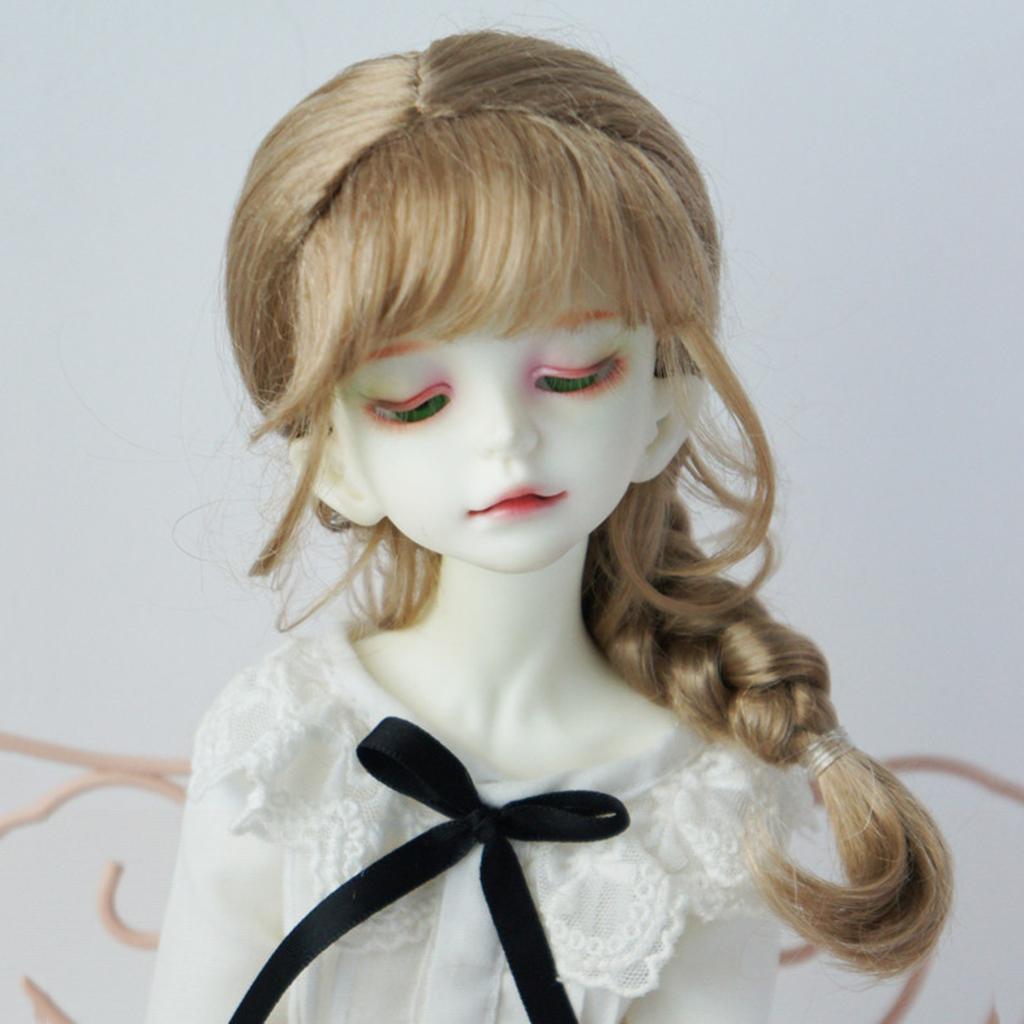 Adorable Mini Dolls Hair Centipede Braid Wig Hairpiece For 1/8 BJD Accessory