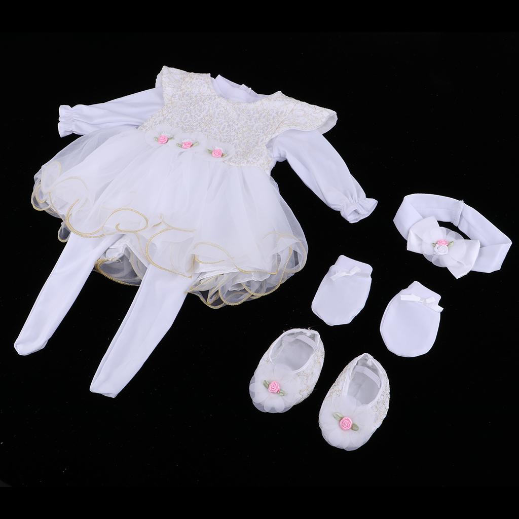 5pcs Cute Lace Clothes Suit for 22inch Reborn Doll Clothes Outfit Accessory
