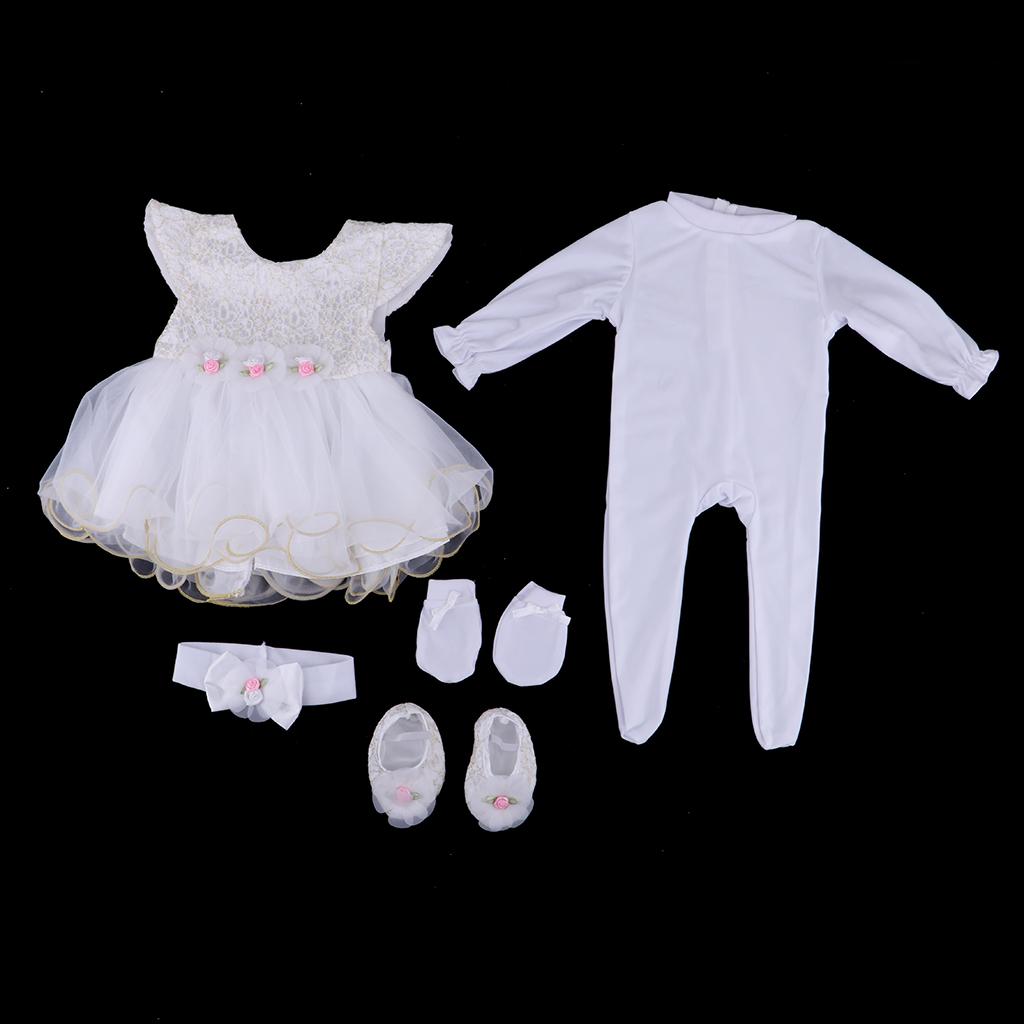5pcs Cute Lace Clothes Suit for 22inch Reborn Doll Clothes Outfit Accessory