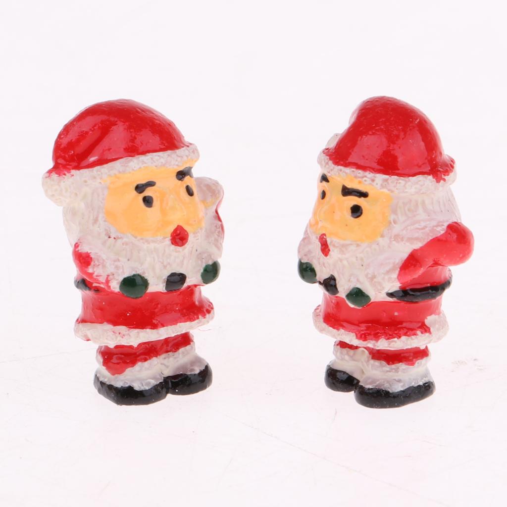 20 Pieces Dollhouse Miniature Santa Claus Room Garden Decoration Accessories