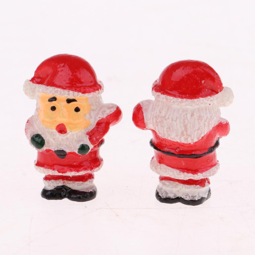 20 Pieces Dollhouse Miniature Santa Claus Room Garden Decoration Accessories