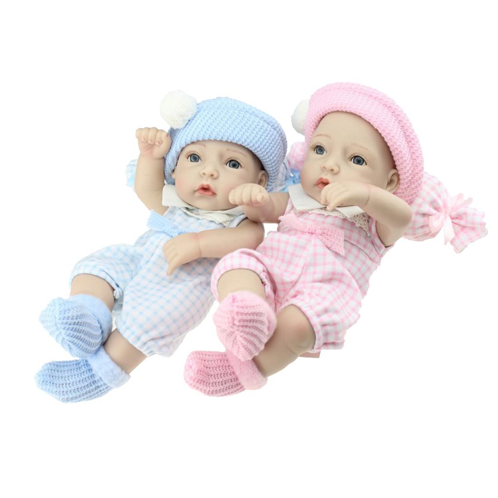 12inch Full Silicone Reborn Doll Newborn Twins Baby Girl Doll Birthday Gift