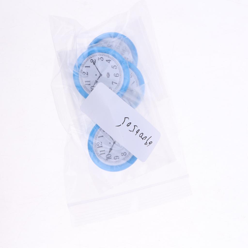 4pcs 1:12 Scale Dolls House Miniature Furniture Resin Clock Decoration