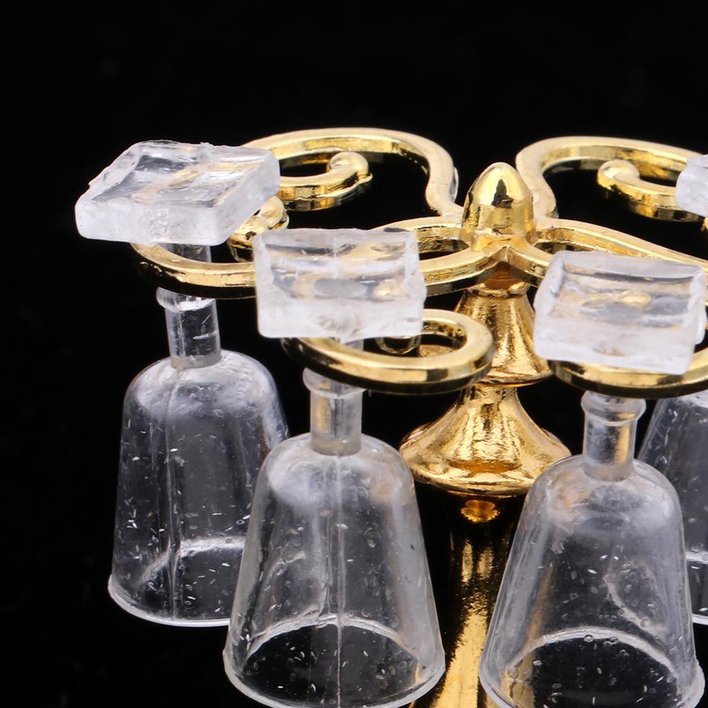 Dolls House Miniature Wine Rack Bottle Cup Glass Set Kitchen Pub Drink Decor