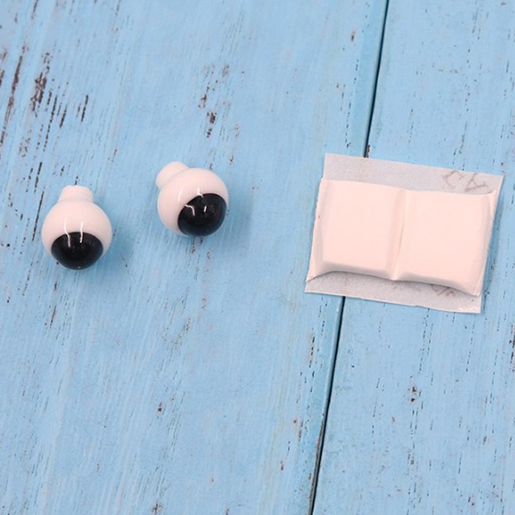 Acrylic Plastic Round Iris Eyes Black Eyeball For Mini Blythe Doll Accessory