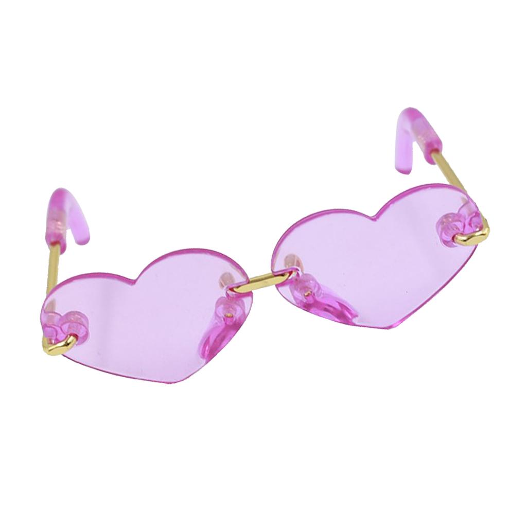 Fashionable Sunglasses Heart-shaped Glasses For 12inch Blythe Dolls Purple