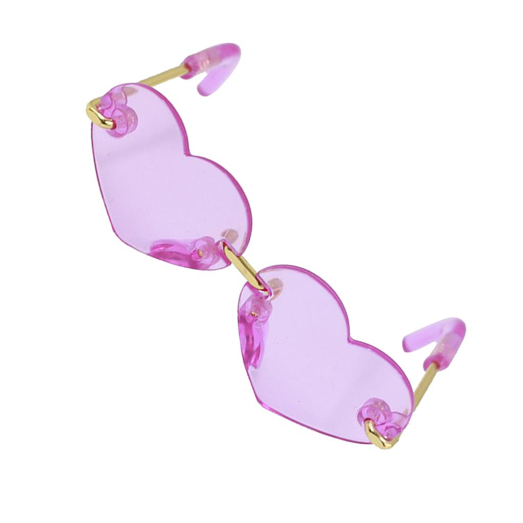 Fashionable Sunglasses Heart-shaped Glasses For 12inch Blythe Dolls Purple