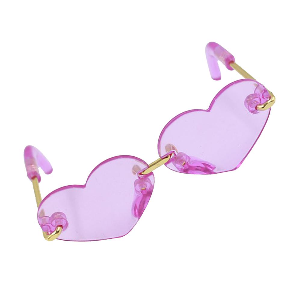 Fashionable Sunglasses Heart-shaped Glasses For 12inch Blythe Dolls Purple