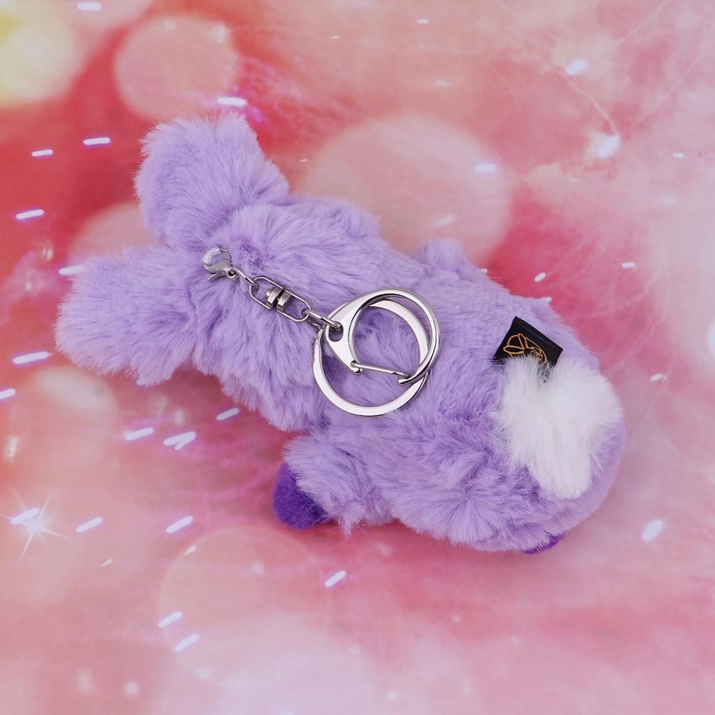 Cute Sleeping Baby Doll Key Chain Keyring Bag Car Charm Pendant Light Purple
