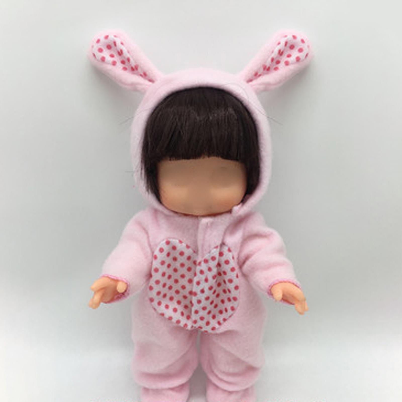 Adorable Pink Jumpsuit Hat Suit for Mellchan Girl Dolls Dress up Accessories