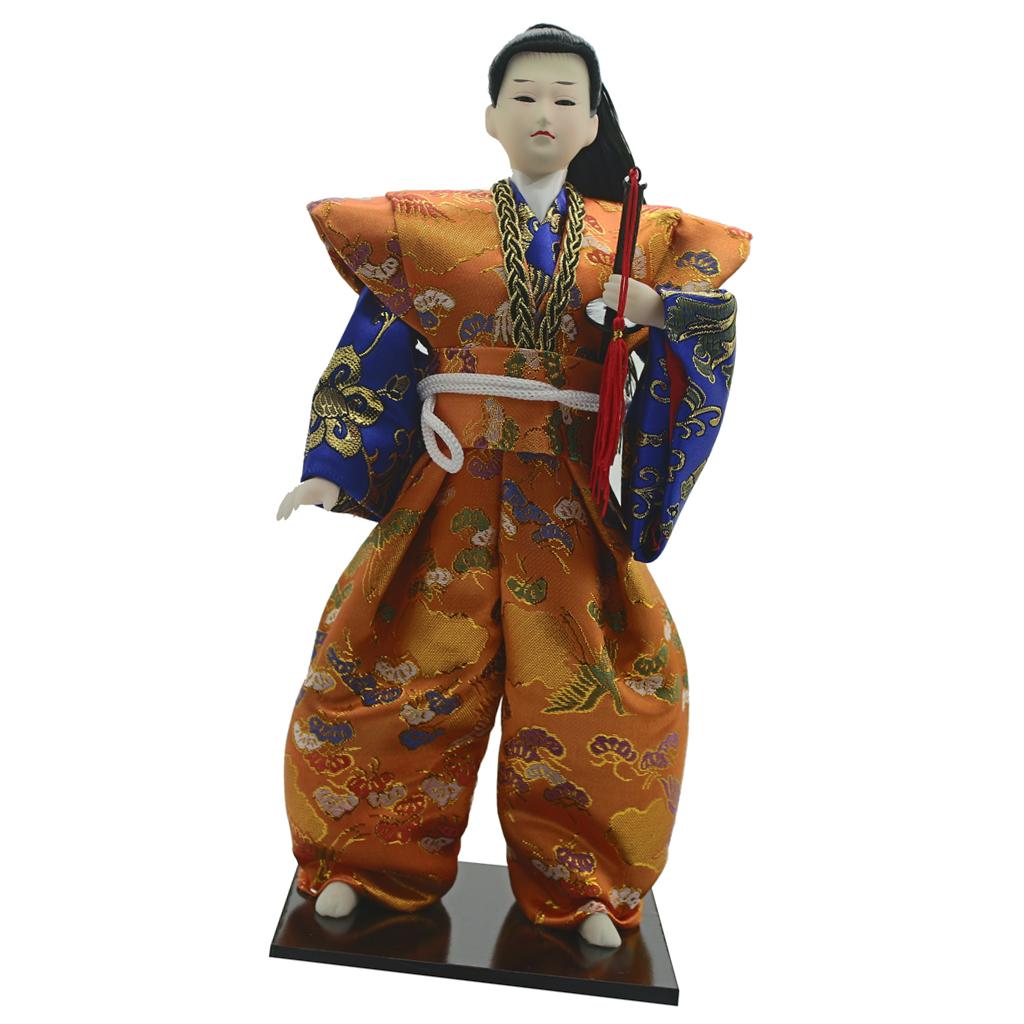 Japanese Samurai Doll Arts Crafts Humanoid Doll Home Office Decor Gift B
