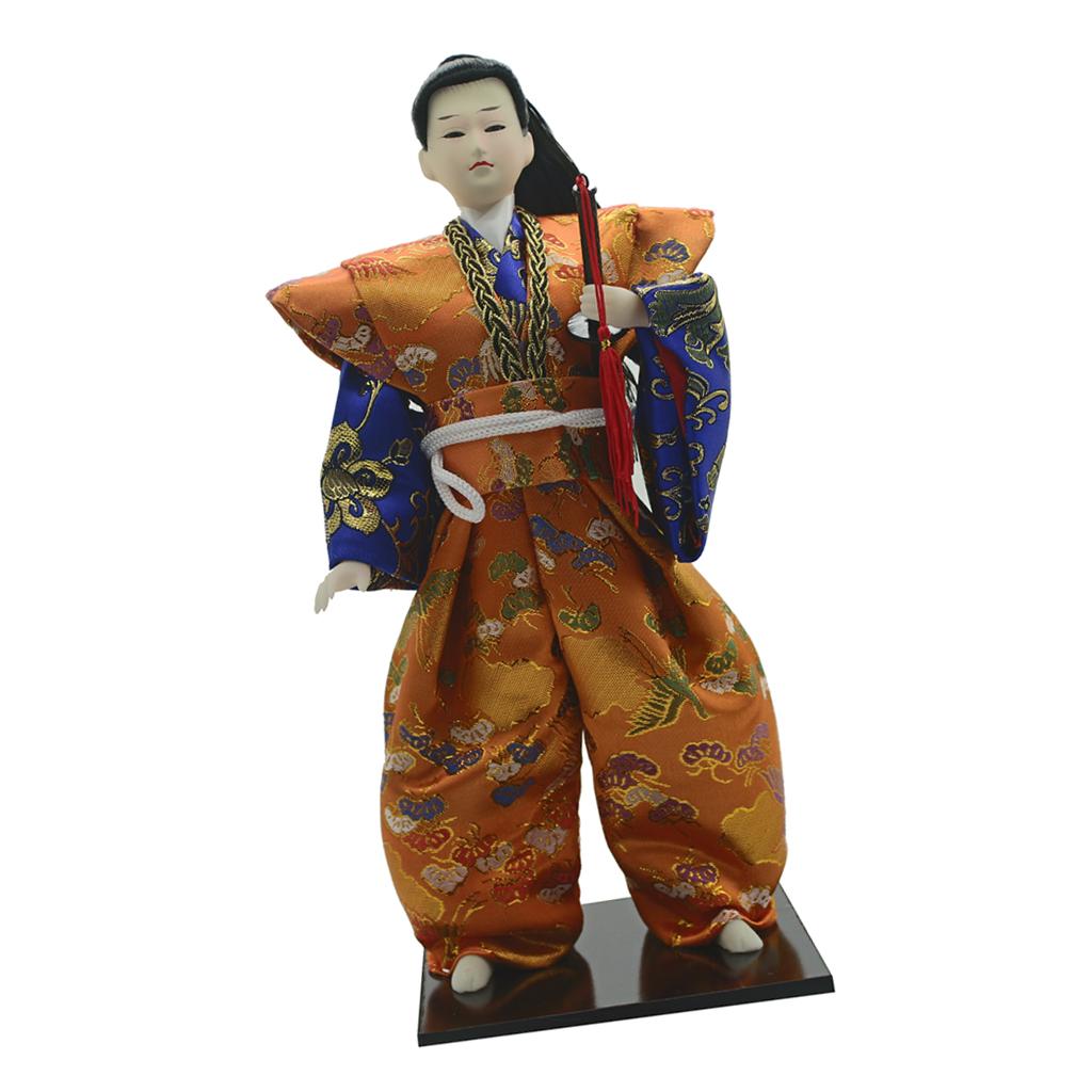 Japanese Samurai Doll Arts Crafts Humanoid Doll Home Office Decor Gift B