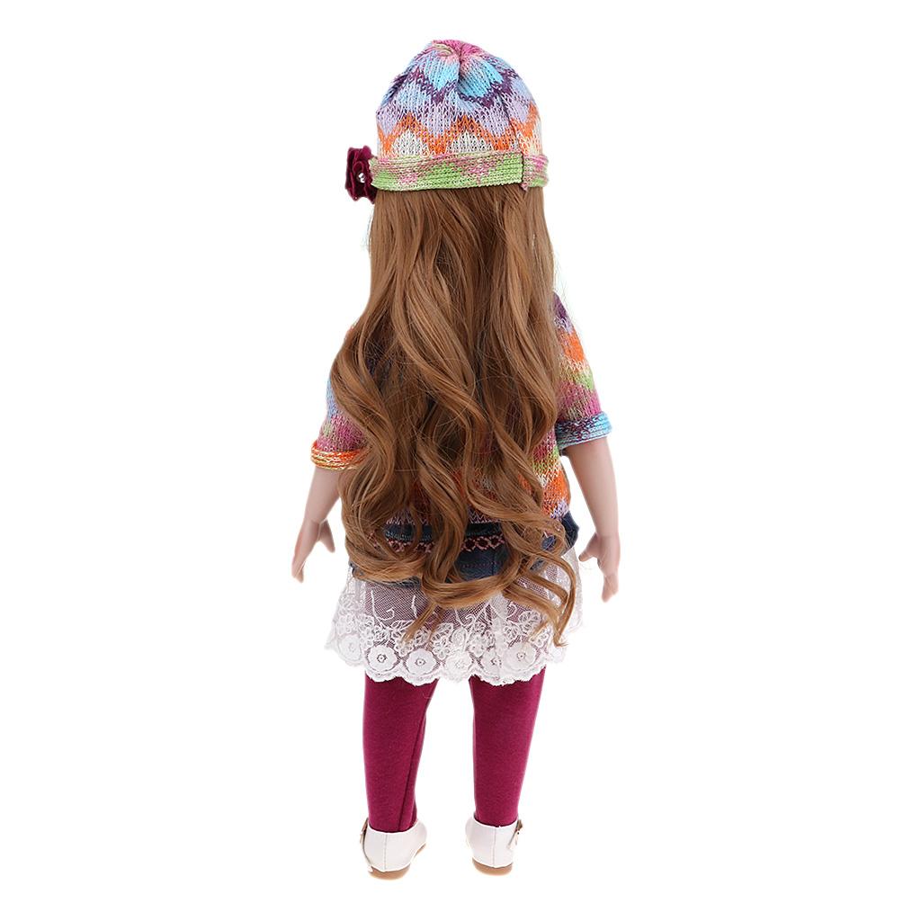 NPK Adorable 45cm DIY Silicone Jointed Dolls for 18 inch Princess Girl Doll