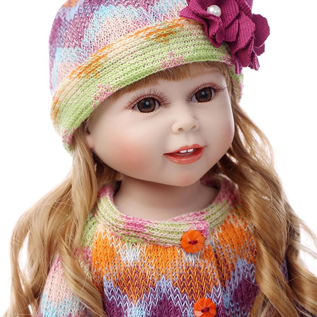 NPK Adorable 45cm DIY Silicone Jointed Dolls for 18 inch Princess Girl Doll