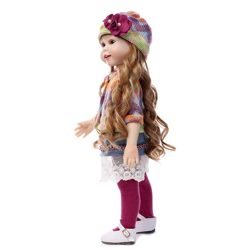 NPK Adorable 45cm DIY Silicone Jointed Dolls for 18 inch Princess Girl Doll