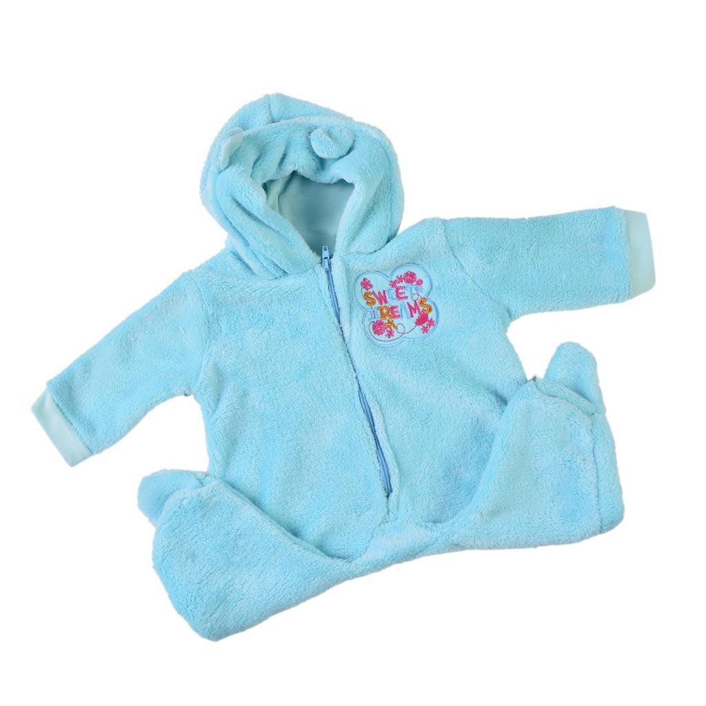 Romper Jumpsuit Hat Suit for 22''-23'' Reborn Baby Boy Doll Dress up Blue