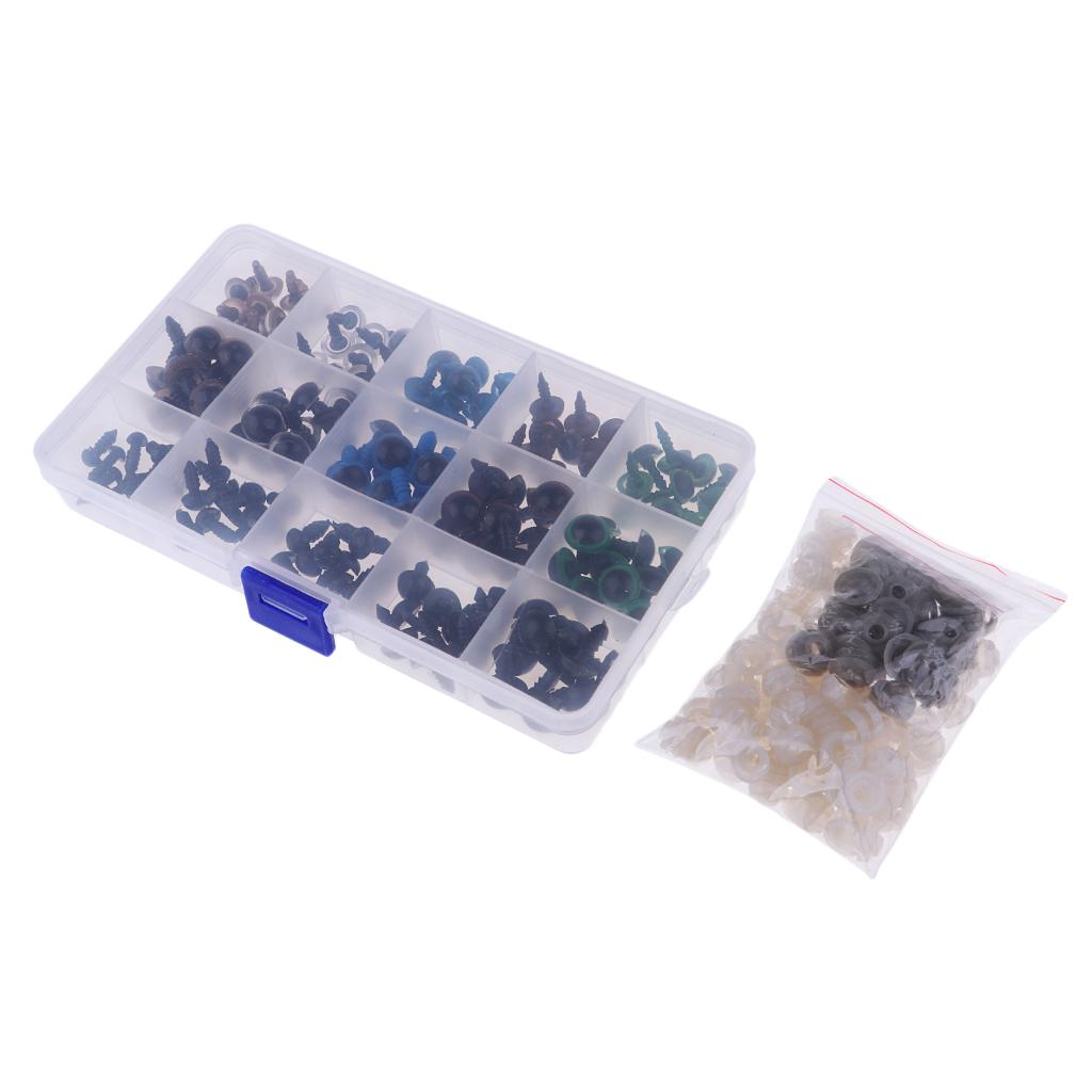 150 Pieces Plastic Safety Eyes For Teddy Bear Doll Puppet DIY Supplies